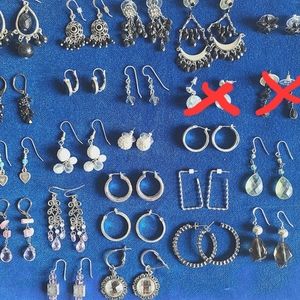 Earring Lot of 22 pairs Estate Sale Collection